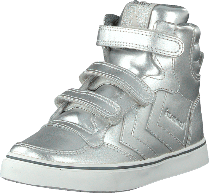 Hummel - Hummel Stadil Metallic Jr Hi Silver