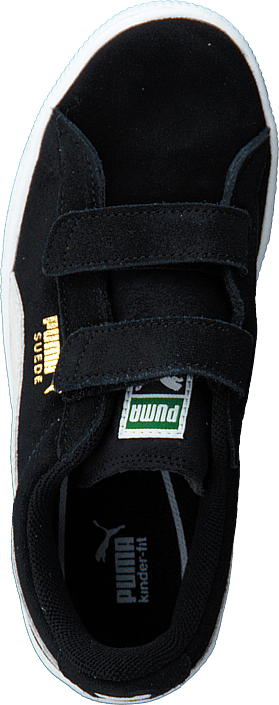 Puma - Suede 2 straps Kids Black-White