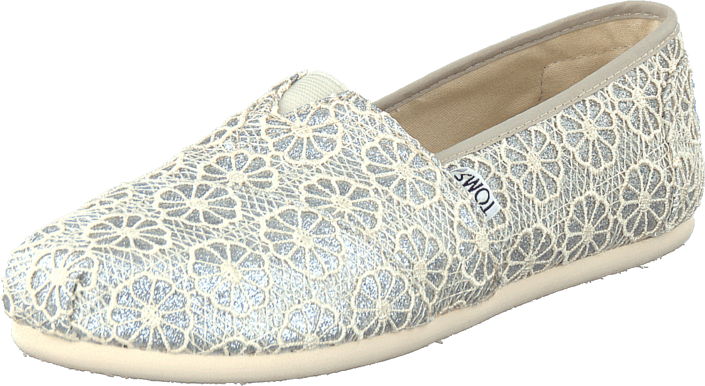 Toms - Wm Seasonal Classic Silver crochet glitter