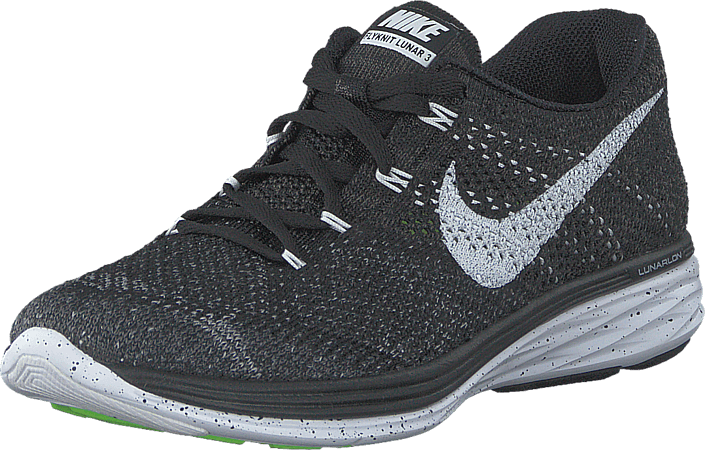Nike - Wmns Nike Flyknit Lunar3 Black/White-Mdnght Fog-Wlf Gry