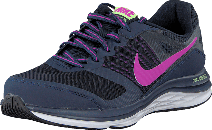 Nike - Wmns Nike Dual Fusion X Mid Nvy/Fchs Flsh-Drk Obsdn-Gh
