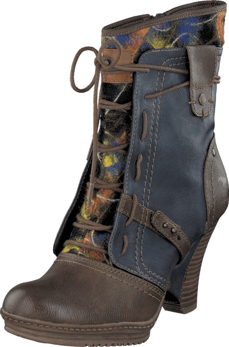 Mustang - 1107507 Women's Bootie Brown/Blue