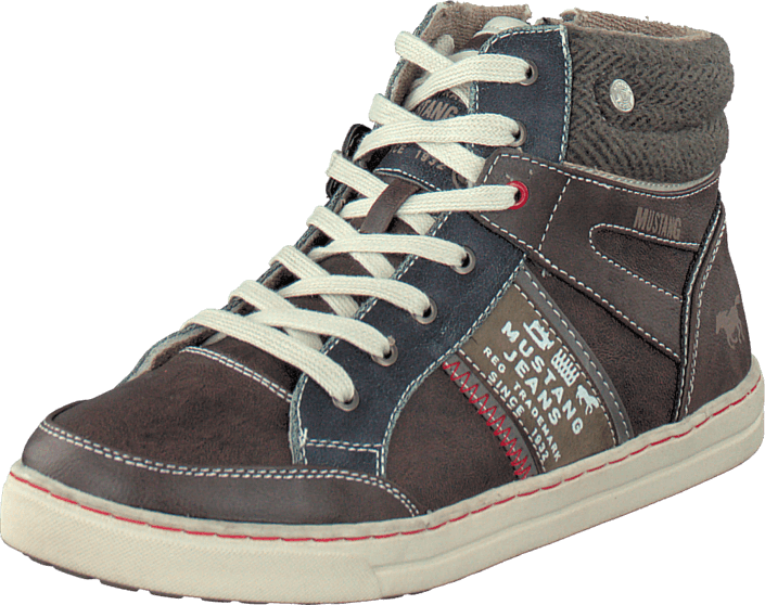 Mustang - 5033504 Youth High Top Sneaker Dark Brown
