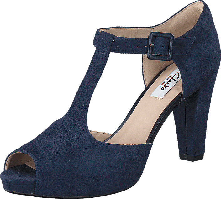 Clarks - Kendra Flower Navy Suede
