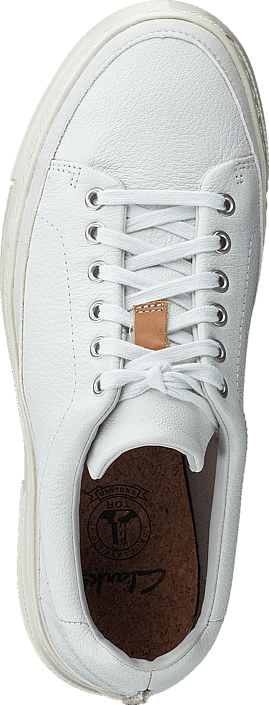 Clarks - Ballof Lace White Leather