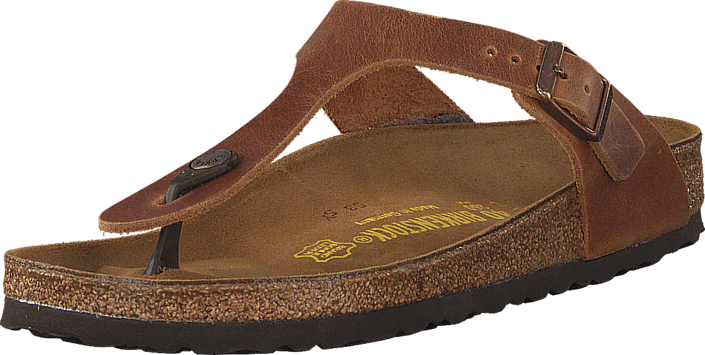 Birkenstock - Gizeh Regular Natural Leather Antique Brown