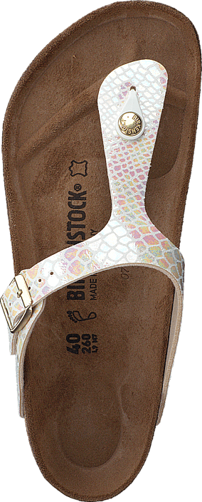 Birkenstock - Gizeh Birko-Flor Shiny Snake Cream