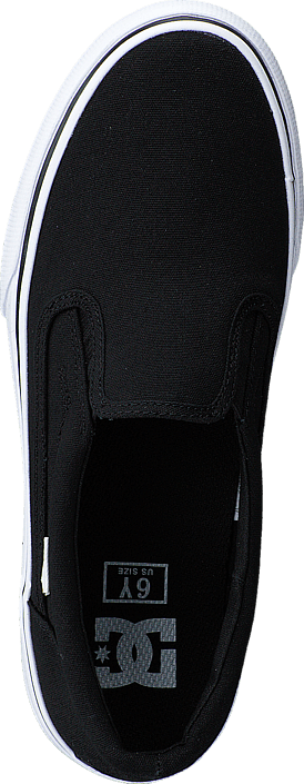DC Shoes - Dc Kids Trase Slip-On Shoe Black/White