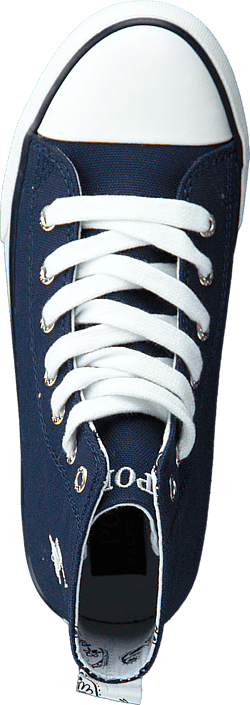 Ralph Lauren Junior - Harbour Hi Kids Navy Canvas -White