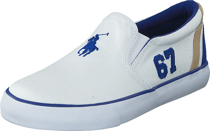 Ralph Lauren Junior - Vincent Kids White Canvas - Royal