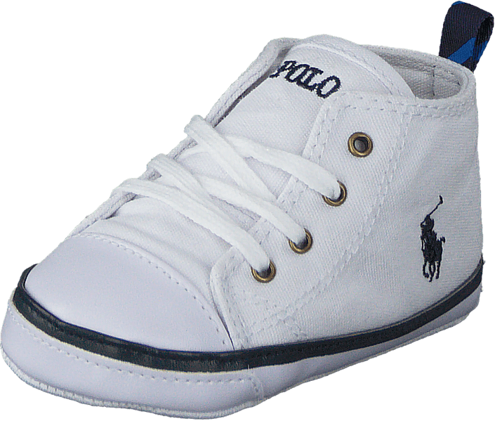 Ralph Lauren Junior - Falmuth Hi Layette White Canvas - Navy