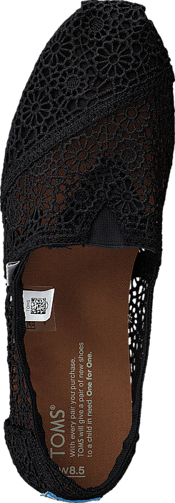 Toms - Women's Classic Alpargata Moroccan Crochet Black