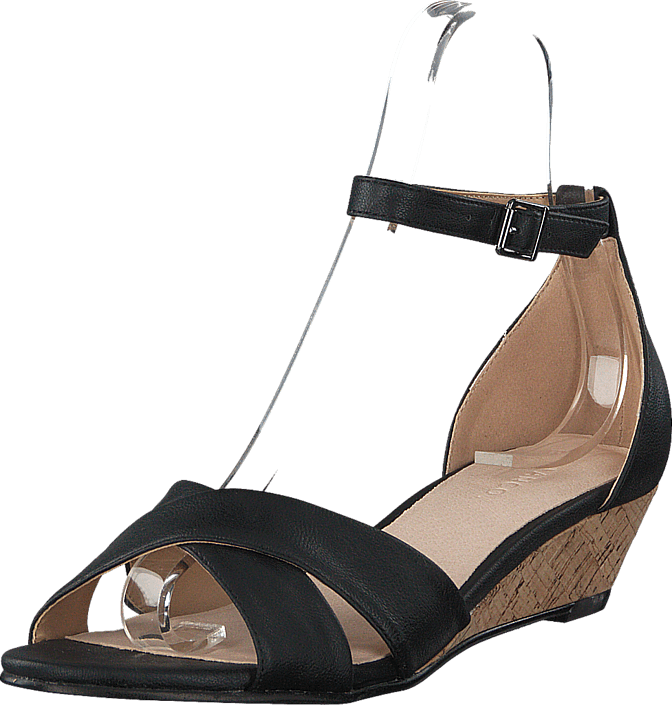 Bianco - Low Wedge Sandal Black