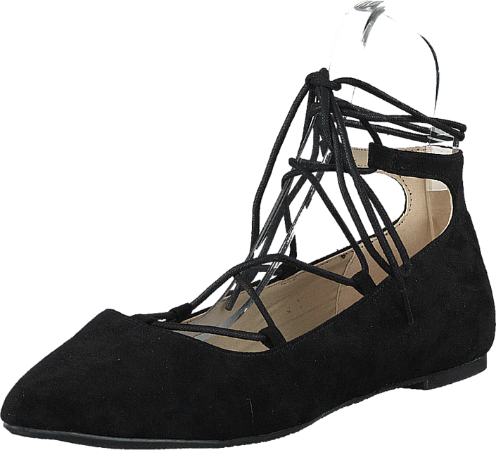 Bianco - Laced Up Ballerina Black