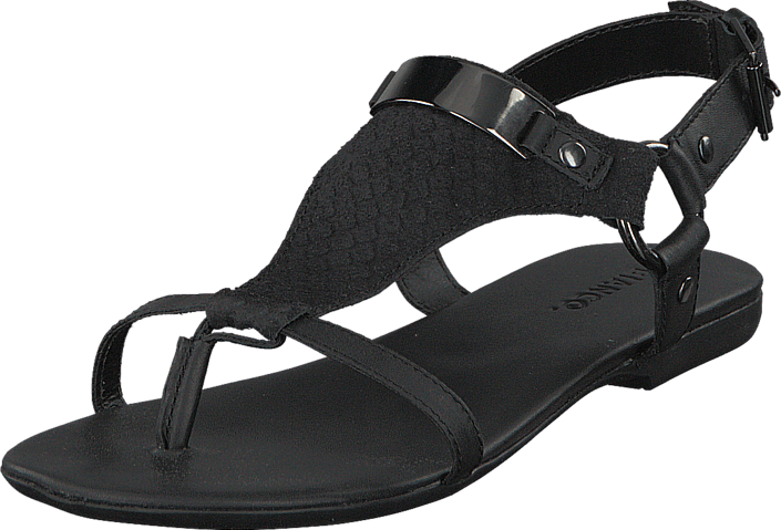 Bianco - Graphic Suede Sandal Black
