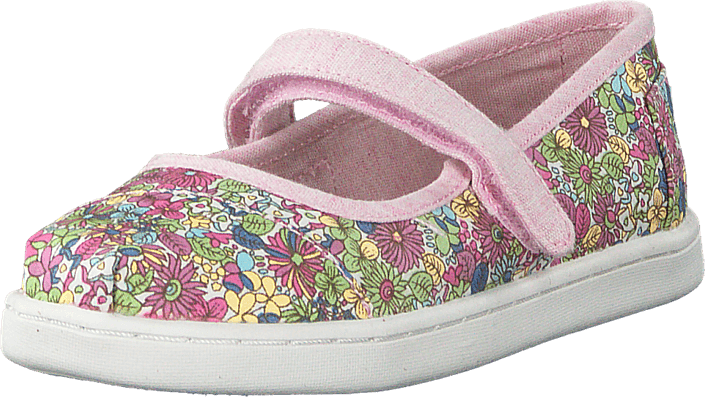 Toms - Mary Jane Flat Pink Floral