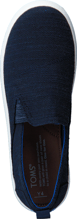 Toms - Avlon Slip-On Jr Navy Slubby Linen