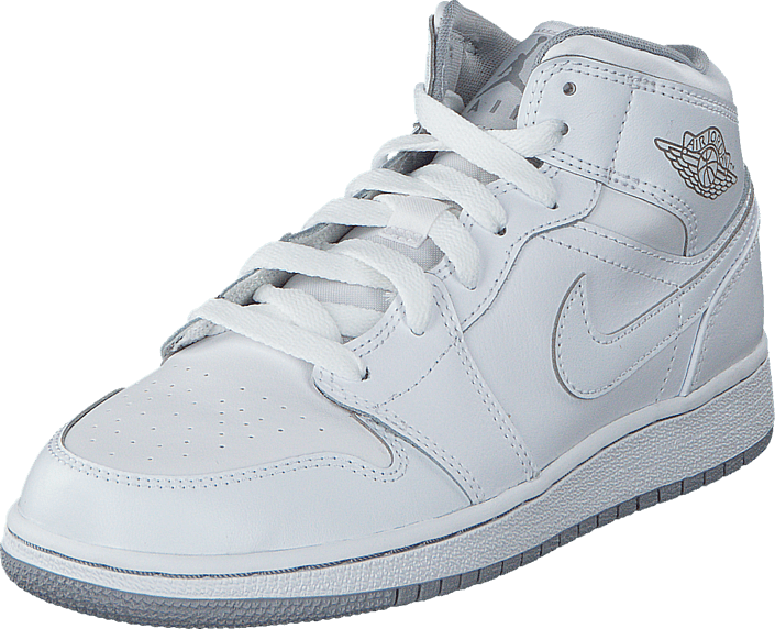 Nike - Air Jordan 1 Mid Bg White/Wolf Grey