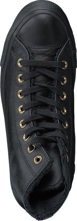 Converse - All Star Shearling Leather-Hi Black/Black/Black