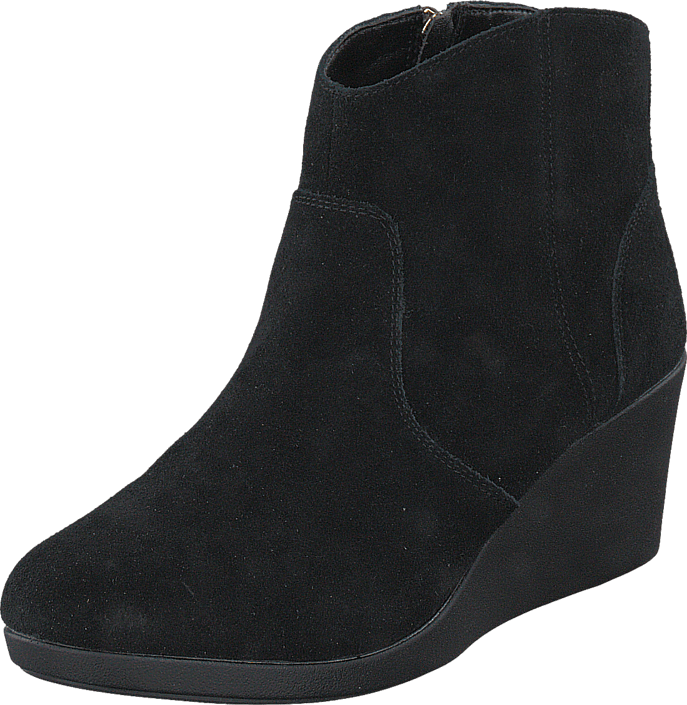 Crocs - Leigh Suede Wedge Bootie Black