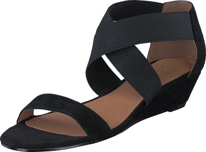 Bianco - Suede Elastic Sandal AMJ17 10 Black