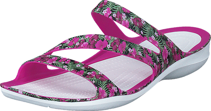 Crocs - Swiftwater Graphic Sandal W Pink/Floral