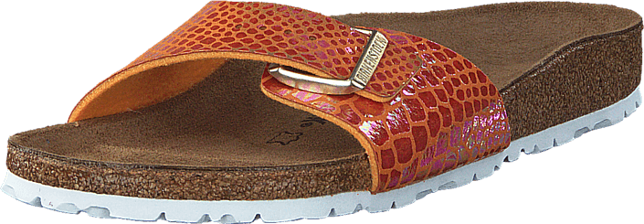 Birkenstock - Madrid Slim Birko-flor Shiny Snake Orange
