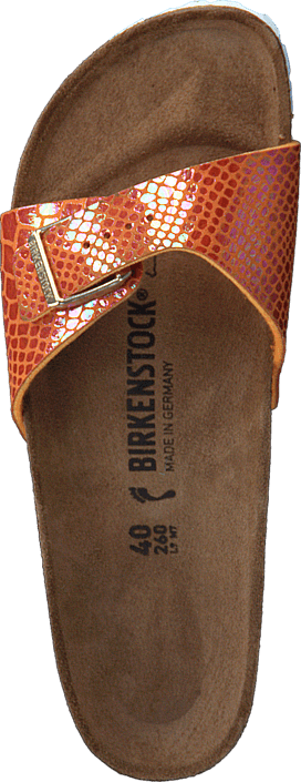 Birkenstock - Madrid Slim Birko-flor Shiny Snake Orange