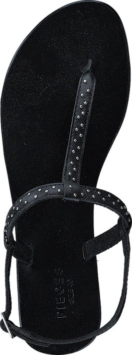 Pieces - Pslina Leather Sandal Studs Black