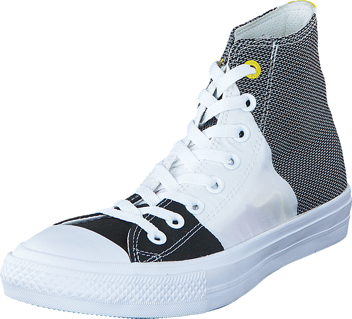 Converse - Chuck Taylor II Hi Eng. Woven White/Black/Fresh Yellow