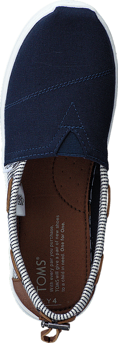 Toms - Young Navy Canvas/Stripes Navy
