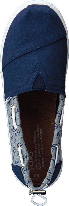 Toms - Bimini Espadrille Yt Navy Anchor