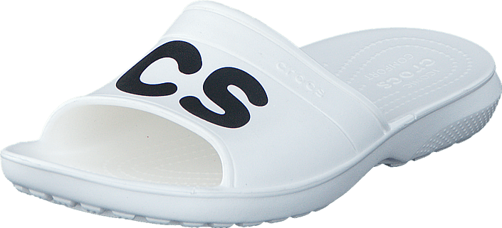 Crocs - Classic Graphic Slide White/Black