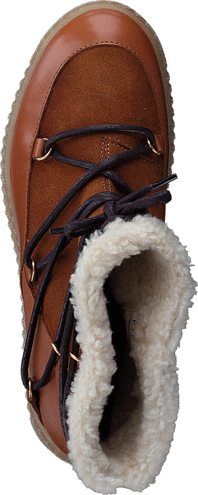 Pieces - Paccia Leather Boot Cognac