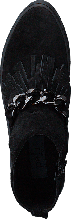 A Pair - Pointed Sneak W/Chain Black Suede