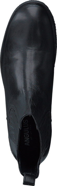 Angulus - Boot w. elastic slip-on design Black