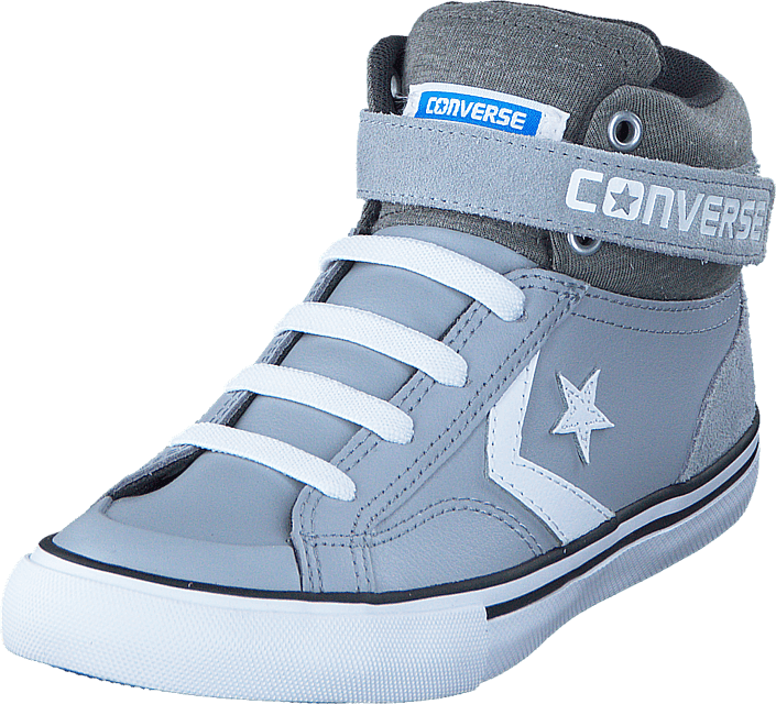 Converse - Pro Blaze Strap Ltr Suede Hi Wolf Grey/Storm Wind/White