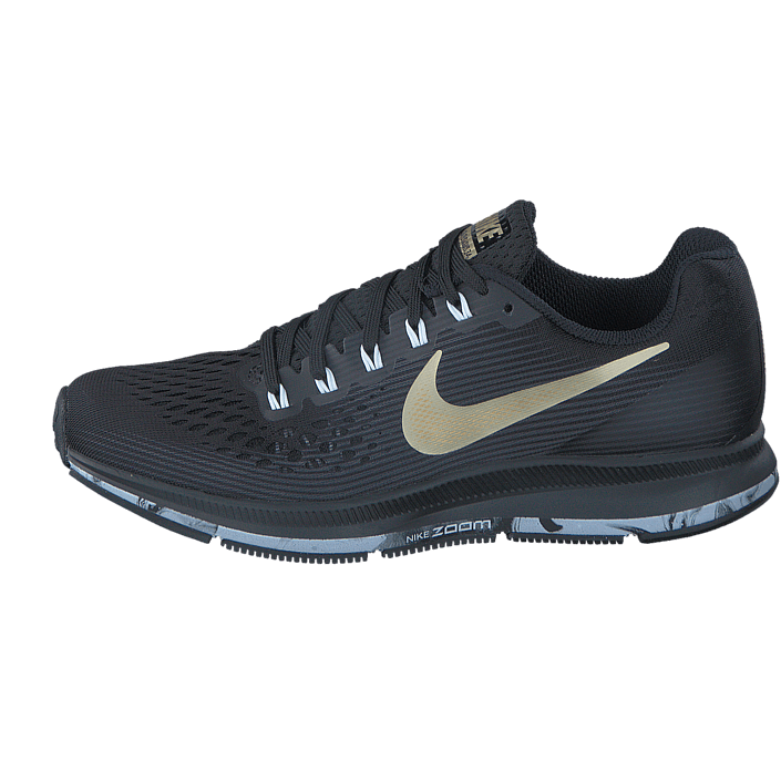 nike - air zoom pegasus 34 - svart/guld