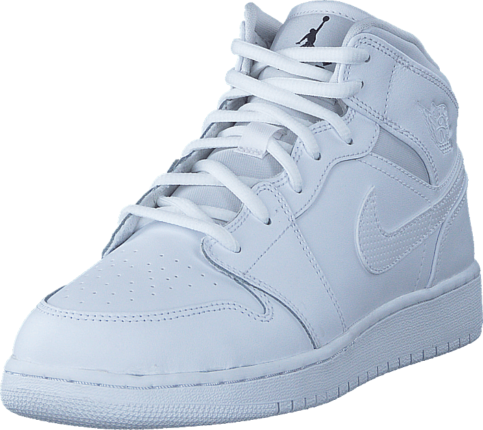Nike - Air Jordan 1 Mid (gs) Shoe White Black White