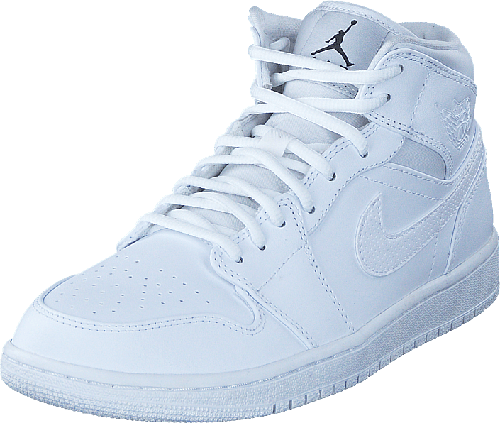 Nike - Air Jordan 1 Mid Shoe White Black White