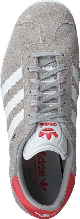 adidas Originals - Gazelle Grey Two/White/Trace Scarlet