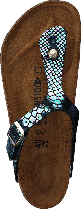 Birkenstock - Gizeh Birko-flor Shiny Snake Black Multi