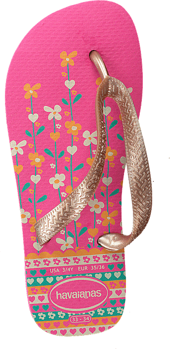 Havaianas - Kids Flores Shocking Pink/rose Gold