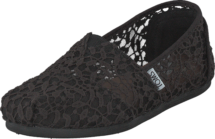 Toms - Alpargata Black Lace Leaves