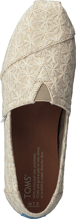 Toms - Alpargata Natural Daisy Metallic