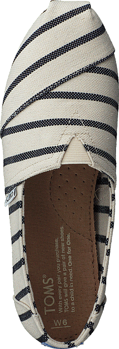 Toms - Alpargata White/navy Riviera Stripe