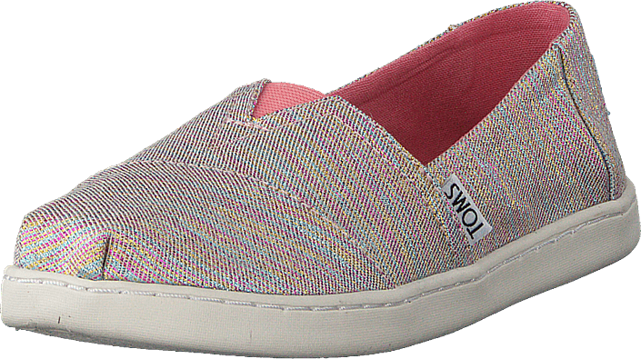 Toms - Alpargata Youth Pink Multi Twill Glimmer