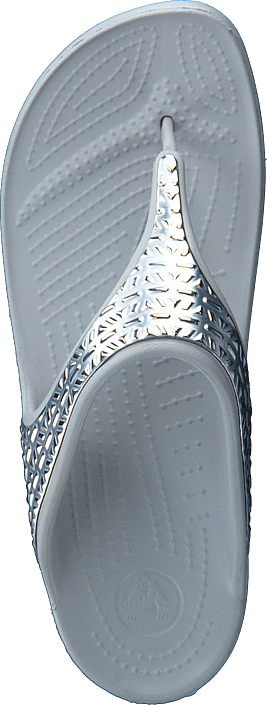 Crocs - Sloane Graphic Etch Met Flip W Pearl White/silver