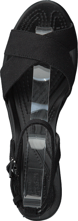 Crocs - Leigh Ii Ankle Strap Wedge W Black/black