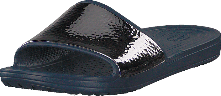 Crocs - Sloane Hammered Met Slide W Navy/navy